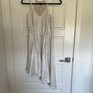 NWOT Elegant Silver Spaghetti Strap Dress